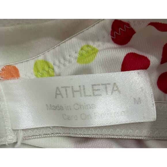 Athleta White Multicolor Floral Print Athletic Activewear Tank Dress, Size M - Picture 13 of 13